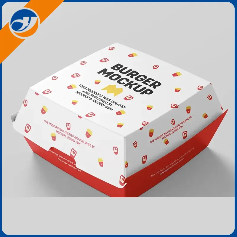 Barvita škatla za hamburger